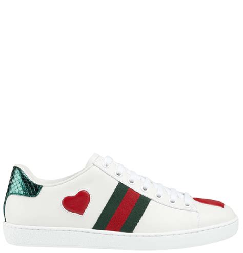 gucci ace low heart.